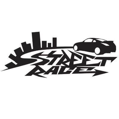 자동차 데칼스티커 스트릿레이스 Street_Race (22cmX8.7cm)