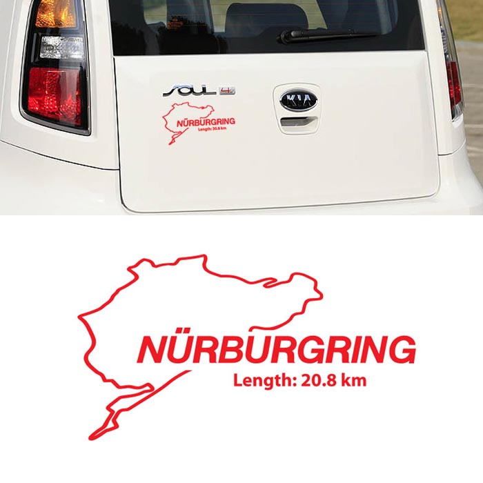 자동차스티커 뉘르부르크링 서킷 nurburgring circuit 레이싱 (19cmX10.3cm)